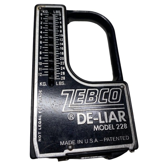 Vintage Zebco Model 228 Black Fisherman’s De-Liar Scale Tape Measure Fishing - Picture 2 of 8